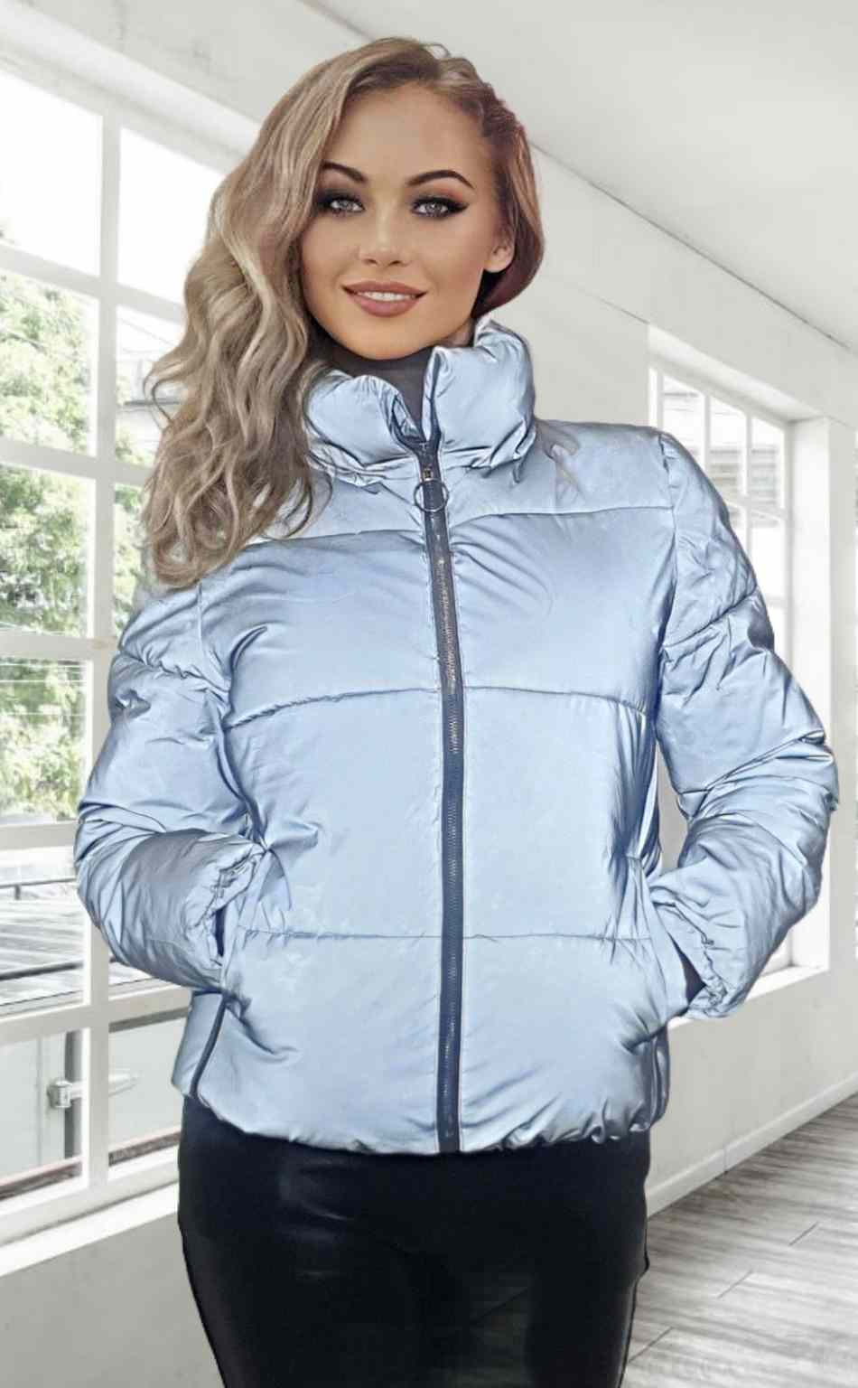 Куртка светоотражающая женская серая
