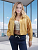 Джинсовая куртка женская оверсайз летняя яркая желтая с большими карманами (3)