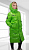Зеленое пальто с надписями